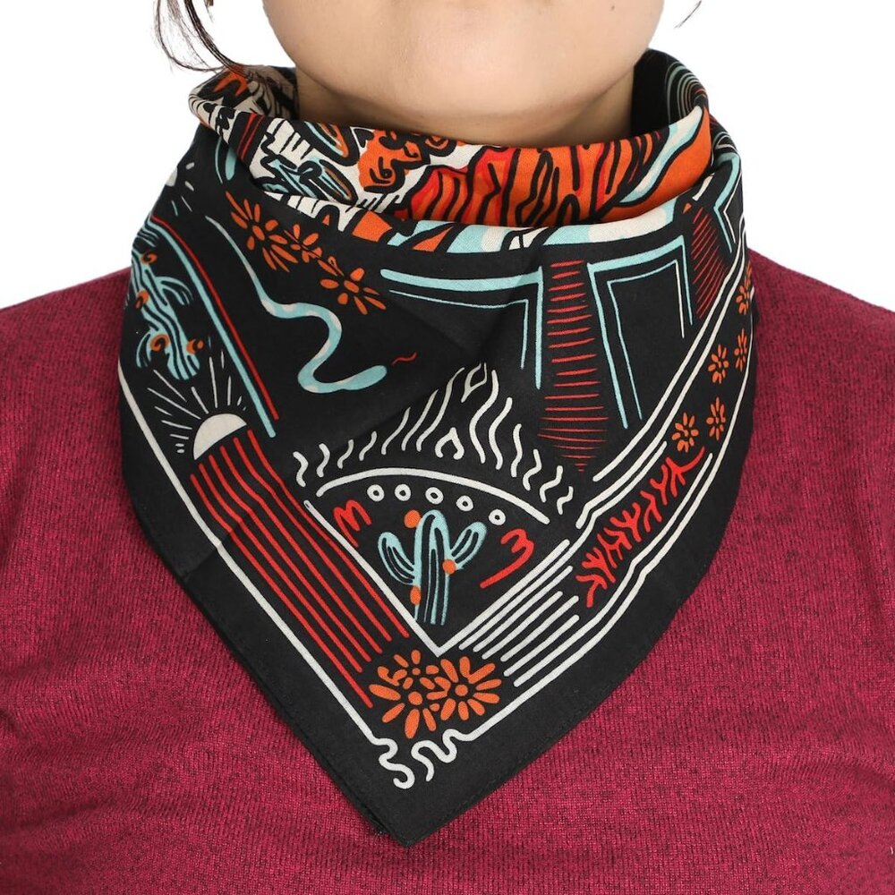 Lightweight Multicolored 22"x22" 6-Pack, 12-Pack and 48-Pack Bandana Set - Picture 4 of 7